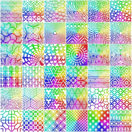Vista 7 de Tinlade 36 plantillas geométricas, plantillas de pintura, plantillas de dibujo de mandala para álbumes de recortes, azulejos de galletas, muebles
