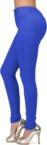 Vista 2 de LOVER BRAND FASHION Pantalones de mezclilla desgastados rasgados de color de talle alto para mujer