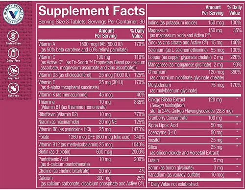 Vista 2 de The Vitamin Shoppe Ultimate Woman 50+ Multivitamínico, de alta potencia