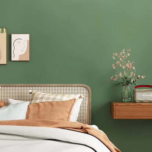 Vista 5 de WESTICK Papel adhesivo verde para paredes, papel tapiz verde extraíble para despegar y pegar, papel tapiz decorativo para dormitorio, papel