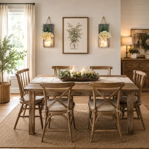 Vista 35 de Decoración rústica de madera para colgar en la pared con tira de luces LED para sala de estar y dormitorio modernos, estilo campestre inspirador