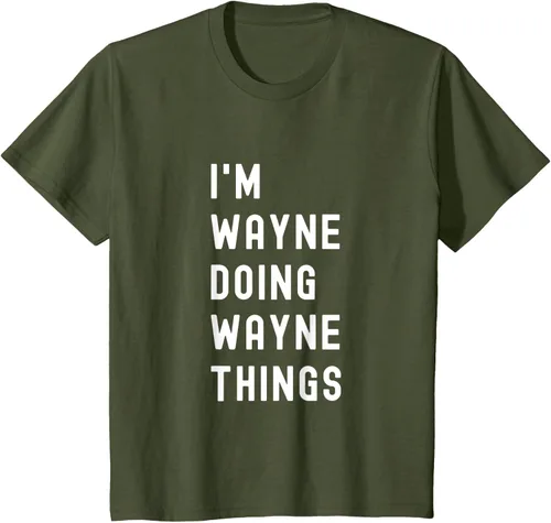 Vista 15 de Camiseta I'm Wayne Doing Wayne Things, Negro