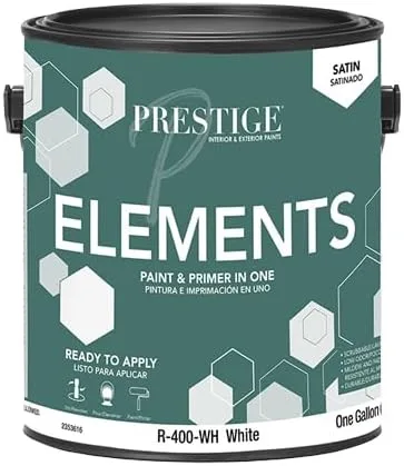 Vista 5 de PRESTIGE Paints Elements - Pintura interior e imprimación en uno, cáscara de huevo, 1 galón, gris cabo