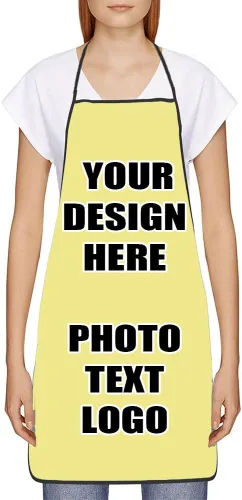 Vista 23 de Delantales personalizados con diseño de imagen de texto fotográfico para adultos, hombres, mujeres, parrilla, cocina, 40