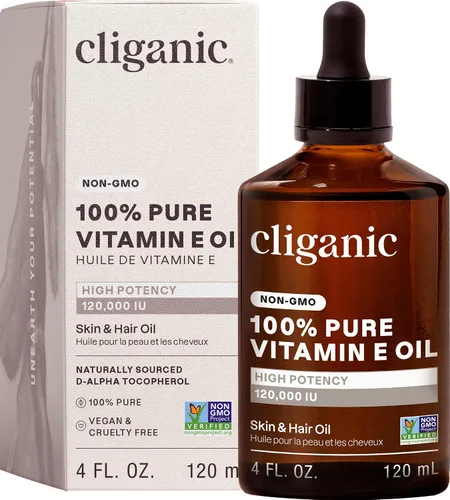 Vista 10 de Cliganic Aceite puro de vitamina E para piel, cicatrices, cabello y cara, 30,000 UI, verificado sin OMG D-alfa tocoferol natural