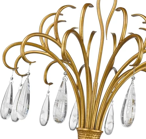 Vista 7 de Z-Lite 3039-59GG Amara - Lámpara de araña de 6 luces en estilo contemporáneo, 34 pulgadas de alto y 58.75 pulgadas de ancho, color acabado: dorado