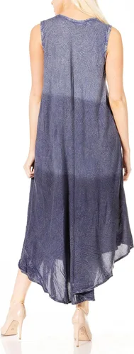 Vista 2 de Sakkas Irene Vestido de verano sin mangas para mujer, estilo casual