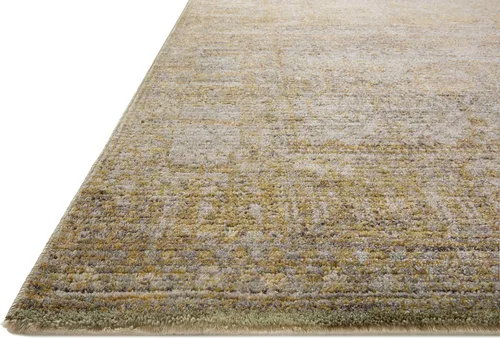 Vista 8 de Loloi Jean Stoffer Bradbury Collection, Dove & Gold, alfombra de área de 6 pies a 3 pulgadas x 9 pies, alfombra moderna y tradicional para sala