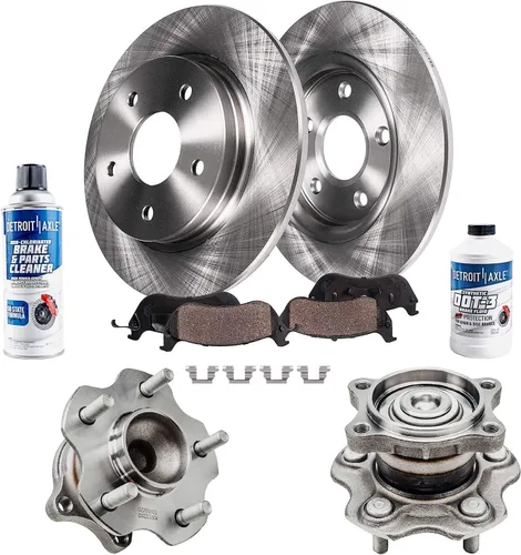 Vista 70 de Detroit Axle - Rotores de freno para Chrysler 200 2015 2016 2017, Rotores de freno de disco de reemplazo: 12.01" pulgadas delantero y 10.95