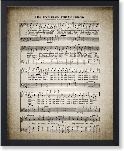 Vista 49 de Poster Master Póster de partitura de música vintage, impresión de himno retro, regalo para músico, amigo, "How Great Thou Art, himno, verso