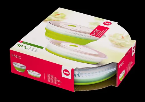 Vista 7 de Emsa Plegable Ensalada Spinner "Basic" 135.26 fl. oz., Verde Translúcido