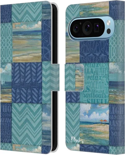 Vista 14 de Head Case Designs Officially Licensed Paul Brent Agate Mermaid Coastal Leather Wallet Case Compatible with Google Pixel 9 / Pixel 9 Pro