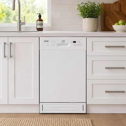 Vista 11 de SPT SD-9254W Energy Star 18″ Lavavajillas empotradas con secado con calefacción - Blanco