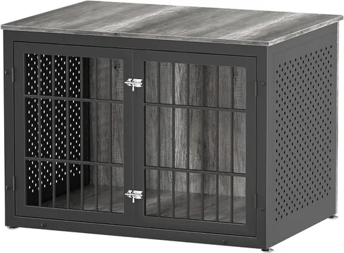 Vista 24 de rehomerance Jaula/Mueble de Servicio Pesado de 26" para Perros Pequeños, Perrera de Metal para Perros con Alta Ansiedad, Jaula para Mascotas a