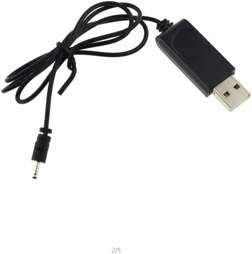 Vista 2 de 2 unids USB Lipo Cargador de Batería Cable con 2.0 Enchufe Redondo para Attop XT-1 RC Quadcopter FPV Drone