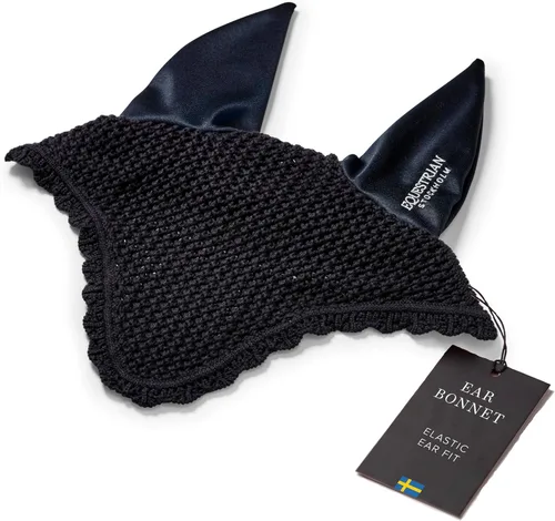 Vista 12 de Equestrian Stockholm Horse Ear Bonnet, Fly Protection Noise-Muffling Design Red
