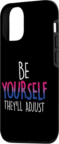 Vista 2 de Funda para iPhone 15 Be Yourself They Will Adjust LGBTQ Bisexual Flag Gay Pride Bi