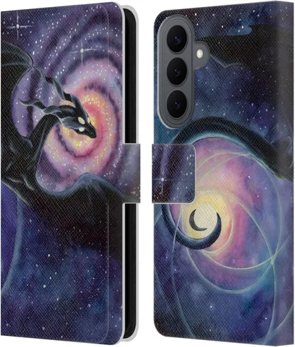 Vista 154 de Head Case Designs Officially Licensed Carla Morrow Galactic Entrancement Dragons Leather Wallet Case Compatible with Samsung Galaxy A07 4G