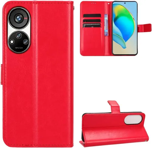Vista 22 de Funda para Boost Mobile Celero 5G + Funda de piel con tapa para Boost Mobile Celero 5G Plus, color negro