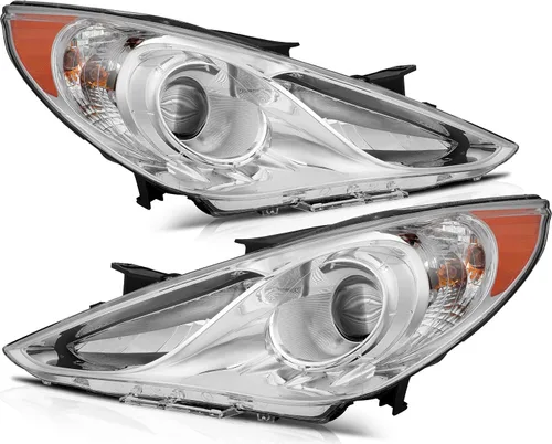 Vista 10 de Conjunto de faros delanteros LSAILON para Hyundai Sonata 2011-2014 Carcasa negra+92101-3Q000+luz alta: H1