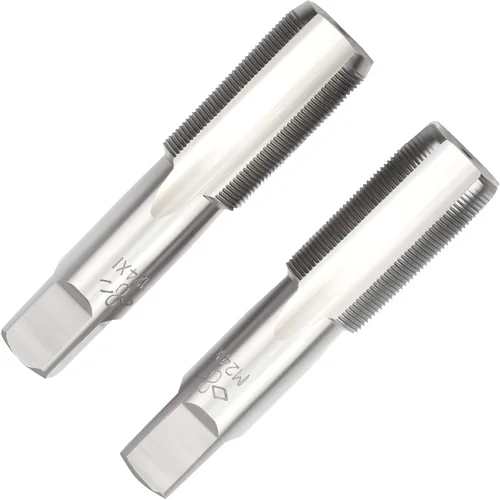 Vista 50 de M2 X 0.4 Mano métrica de grifo, mano derecha M2 X 0.016 in roscado mano grifo 1 par M2 X 0.4 Hand Tap 1Pair, Made of Alloy Tool Steel, Includes a