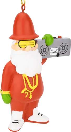 Vista 4 de Tree Buddees Adornos de Navidad retro de los 80 Hip Hop de Santa