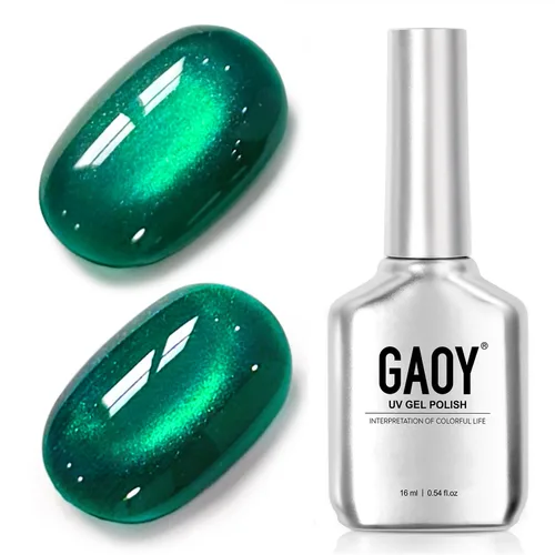 Vista 30 de GAOY Esmalte de uñas de gel Brown Cat Eye, 4629 azul ámbar, 0.5 fl oz Ámbar azul