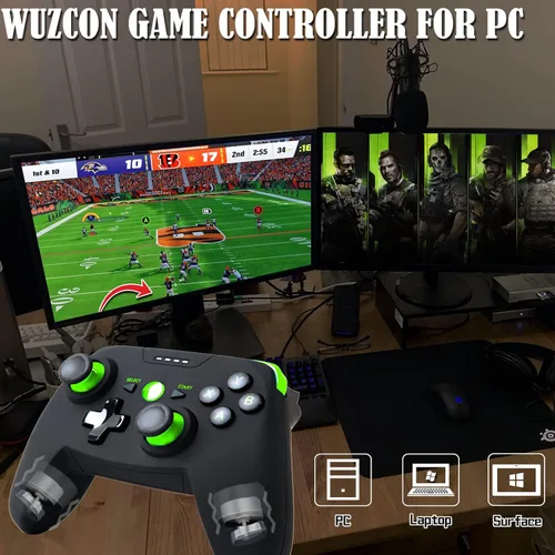 Vista 4 de Wuzcon Wireless Controller for iPhone, Android, Windows, Mac, PS3&4, Switch. Xbox and DualShock Dual Bluetooth Gamepad for Mobile Phone xCloud