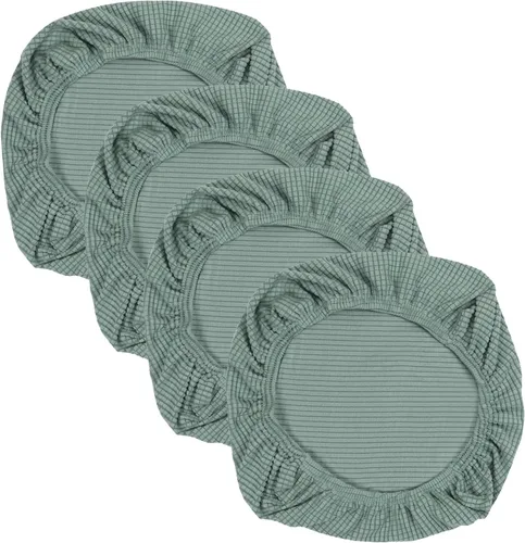 Vista 23 de Yikko - Fundas elásticas de jacquard con licra, con textura de grano de maíz, para sillas, aptas para oficina, comedor, bar, fundas para asientos