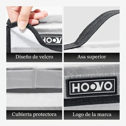 Vista 6 de HOOVO Lipo Bag - Bolsas de almacenamiento de batería de litio ignífugas