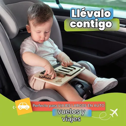 Vista 2 de deMoca - Tabla de actividades para niños pequeños de 1 año, juguete de Naturaleza - Mini