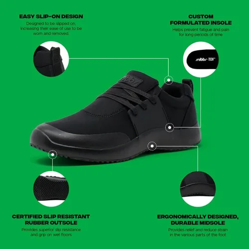 Vista 3 de Snibbs Spacecloud - Non Slip Shoes for Men - Work Shoes - Kitchen Shoes - Chef Shoes