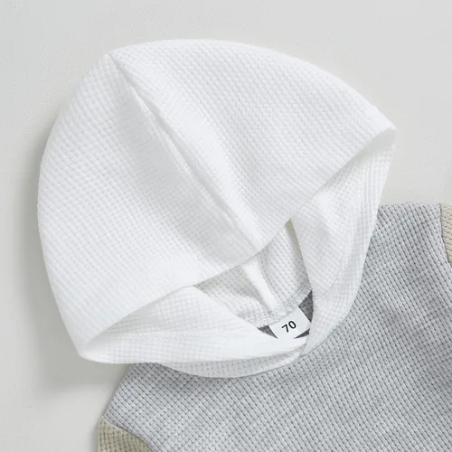 Vista 5 de MERSARIPHY Conjunto de ropa para bebé niño, sudadera con capucha de manga larga con bloques de color, sudadera con capucha, pantalones, trajes