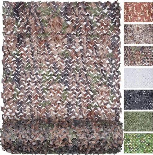 Vista 18 de FLYEGO Red de Camuflaje de Malla, Rollo a Granel de Redes de Camuflaje para Toldo, para Cazar, Ocultación, Protección Solar, Cobertura de Auto