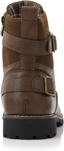 Vista 4 de Polar Fox Patrick MPX808583 - Botas clásicas de combate con cierre de cremallera para hombre, 7 ojales