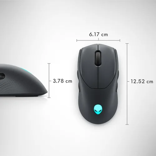 Vista 8 de Alienware AW720M - Mouse inalámbrico para juegos de tres modos - 2.4 GHz inalámbrico, Bluetooth 5.1, 26.000 DPI, 8 botones totalmente programables