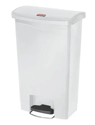 Vista 25 de Rubbermaid Commercial Products - Bote de basura Streamline Slim con pedal Papelera de plástico, 4 galones (15 litros), color rojo, con manos