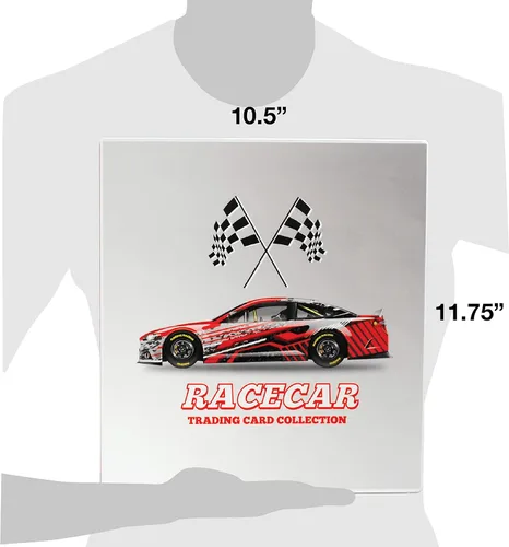 Vista 5 de UniKeep Carpeta de almacenamiento de tarjetas coleccionable con temática de Nascar, capacidad de 360 tarjetas (coche)