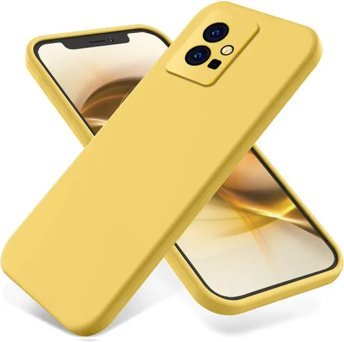 Vista 8 de Funda para Vivo Y55s (2023)/Vivo Y33S 5G, funda protectora de silicona líquida para Vivo Y55s (2023)/Vivo Y33S 5G con cordón de silicona, delgada