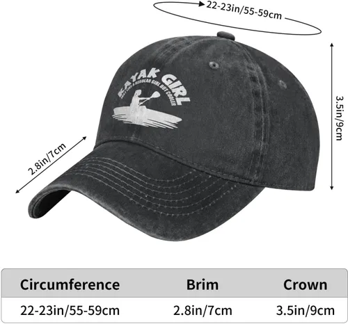 Vista 5 de NVJUI JUFOPL Sombrero de kayak para mujer, gorra de béisbol ajustable lavada para kayak