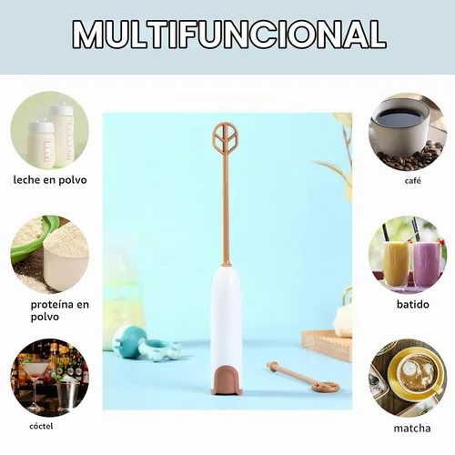 Vista 4 de Mezclador eléctrico de mano de fórmula para bebés, Mezclador de bebida portátil (blanco)