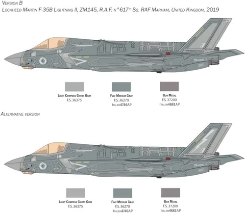 Vista 18 de Italeri -2810 F-35 B Lightning II Versión STOVL, escala 1:48, kit de modelo, modelo de plástico para montar, modelado, multicolor, IT2810