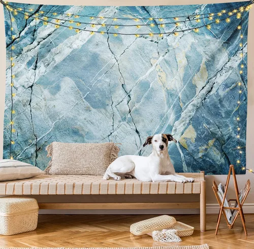 Vista 77 de Ambesonne Tapiz verde, fases lunares alrededor de un árbol de la vida, impresión de diseño bohemio de astrología nocturna, decoración de tela