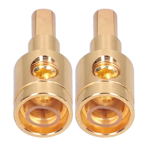 Vista 5 de Reductor de cable de audio, conector de terminal reductor de cable 0GA, cobre puro, chapado en oro, para modificación de amplificador de audio
