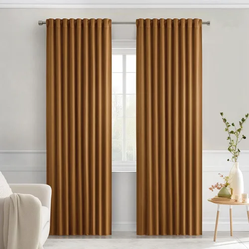 Vista 92 de MIULEE Cortinas opacas con pestaña trasera de 63 pulgadas de largo, juego de 2 paneles para sala de estar, dormitorio, privacidad, bolsillo