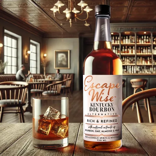Vista 3 de ESCAPE WISE Kentucky Bourbon Alternativa Sin alcohol El desarrollador líder mundial de licores sin alcohol, licores y cócteles sin alcohol
