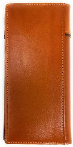 Vista 4 de Western - Cartera de piel auténtica para hombre, diseño de canasta