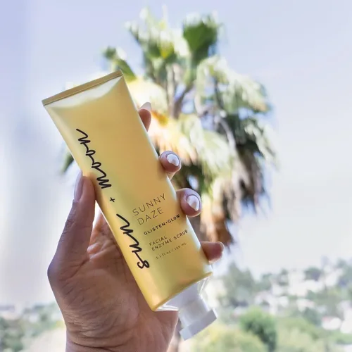 Vista 4 de sun + moon Exfoliante facial con enzima de papaya, gel exfoliante hidratante rejuvenecedor antioxidante con piña y mango, todo tipo de piel, 5.1
