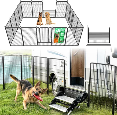 Vista 41 de FXW Rollick - Corralito para perros para patio, campamento con casa rodante, patentado, 24 pulgadas, 2 paneles Fácil instalación, resistente