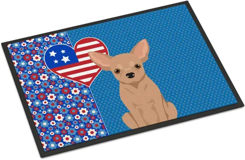 Vista 103 de Caroline's Treasures WDK5119JMAT Airedale Terrier USA - Tapete para interiores o exteriores, 24 x 36 pulgadas, tapete para puerta delantera